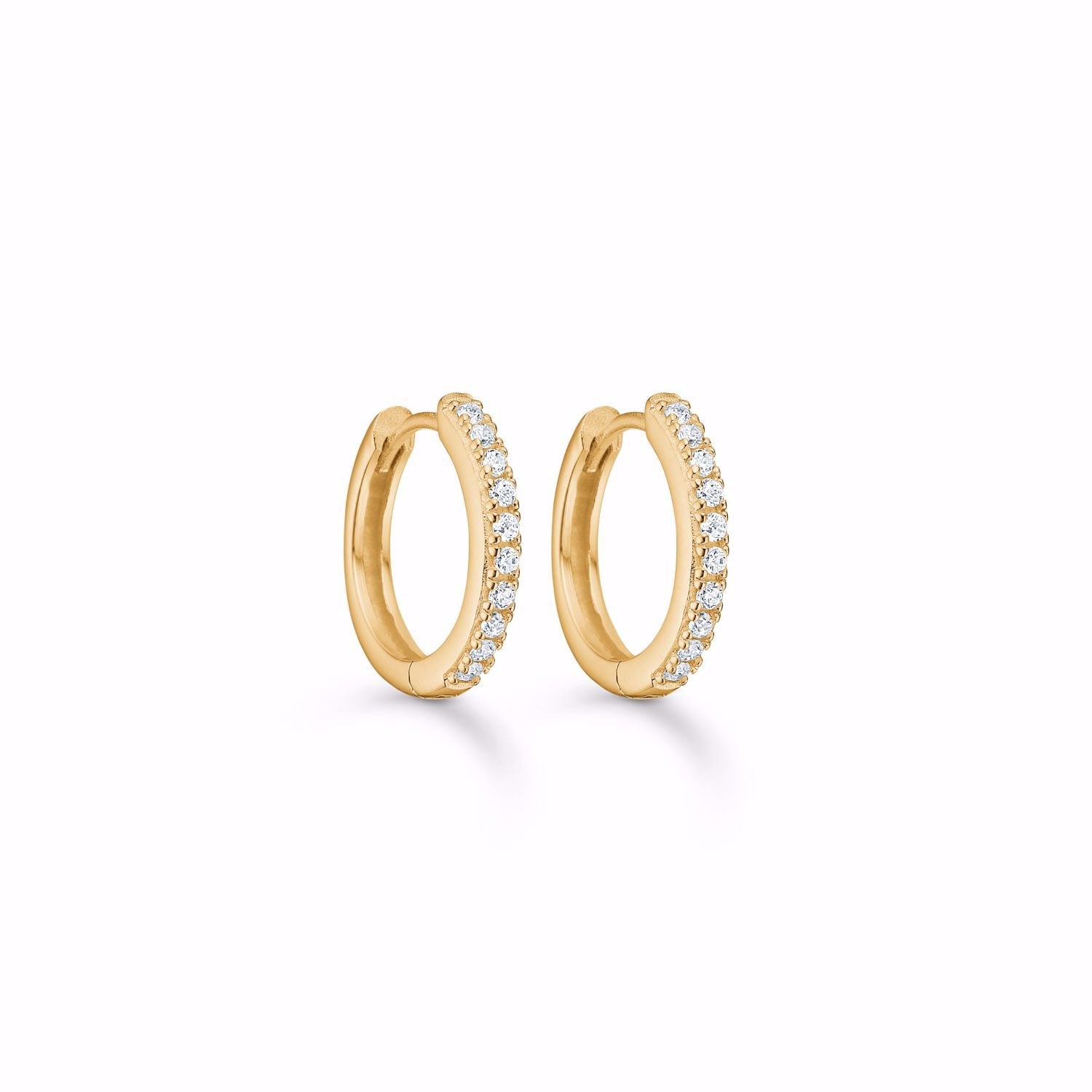 Guld og Sølv Design Forgyldt Seville Creol med Zirkon 15mm 11335/F