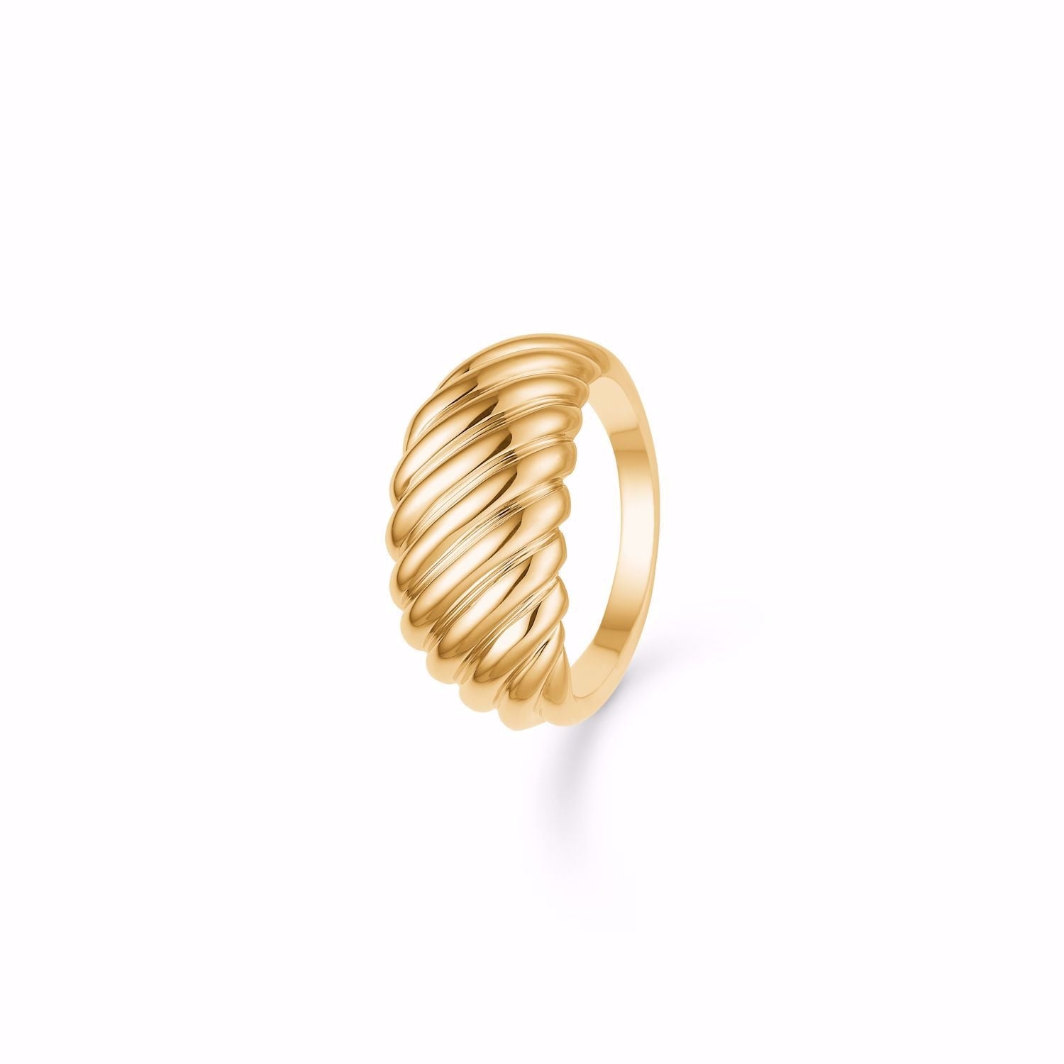 Guld og Sølv Design Snoret Forgyldt Ring 1908/2F