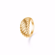 Guld og Sølv Design Snoret Forgyldt Ring 1908/2F