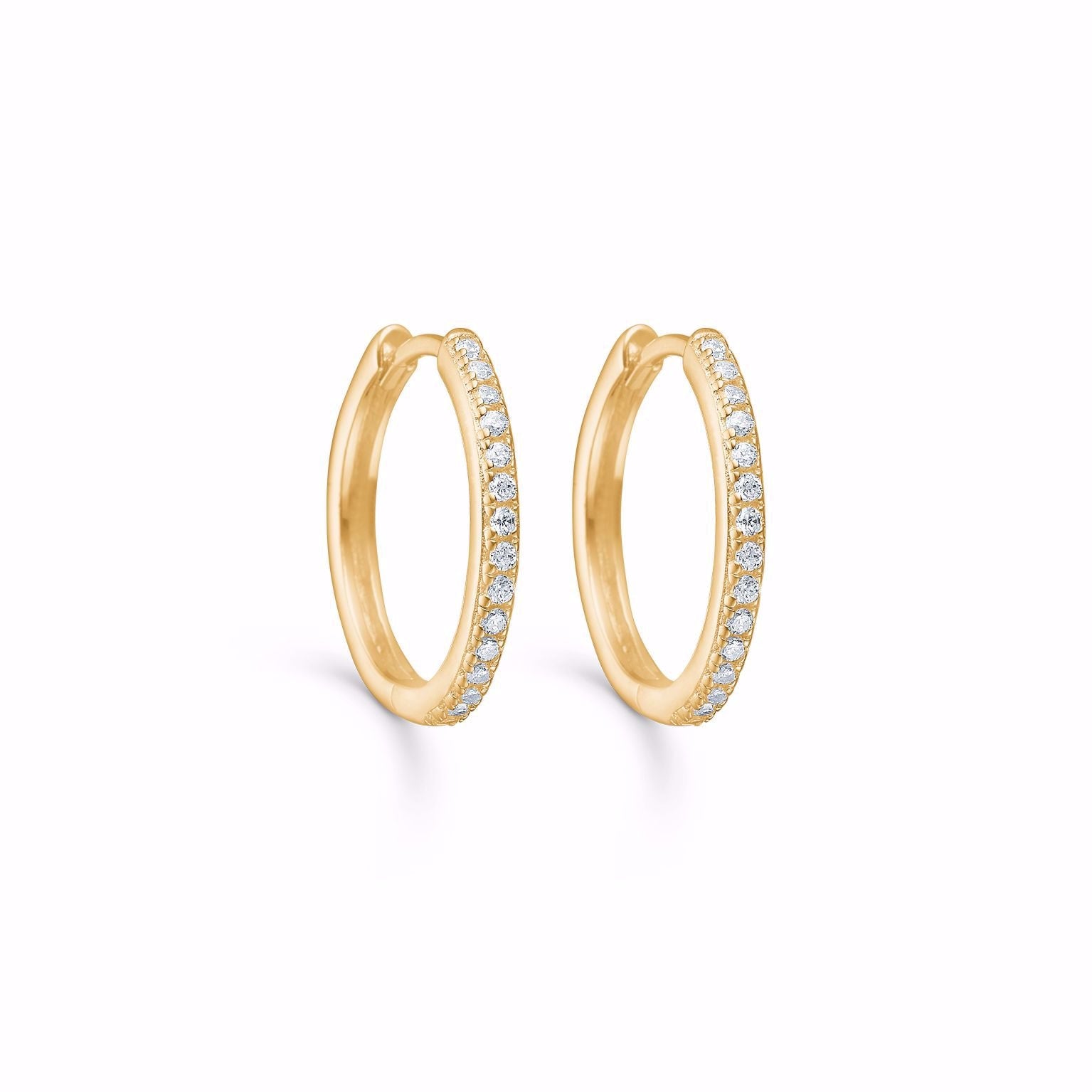 Guld og Sølv Design Forgyldt Seville Creol med Zirkon 19,5mm 11374/F