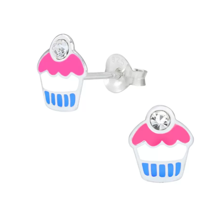 Bidstrup Sølv Børne ørering med Cupcake 10000638