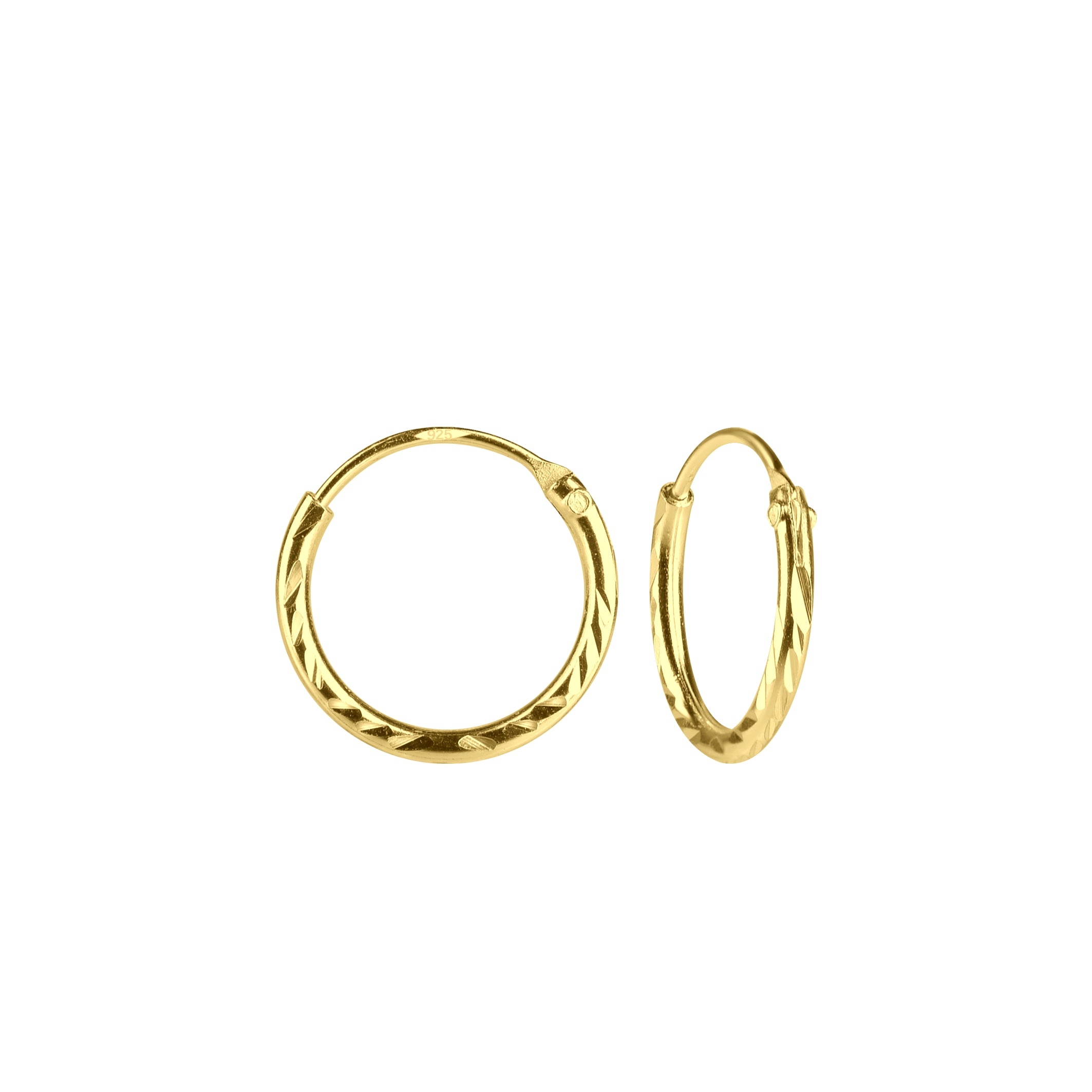 Bidstrup Forgyldt Sølv Hoop/Creol 12mm