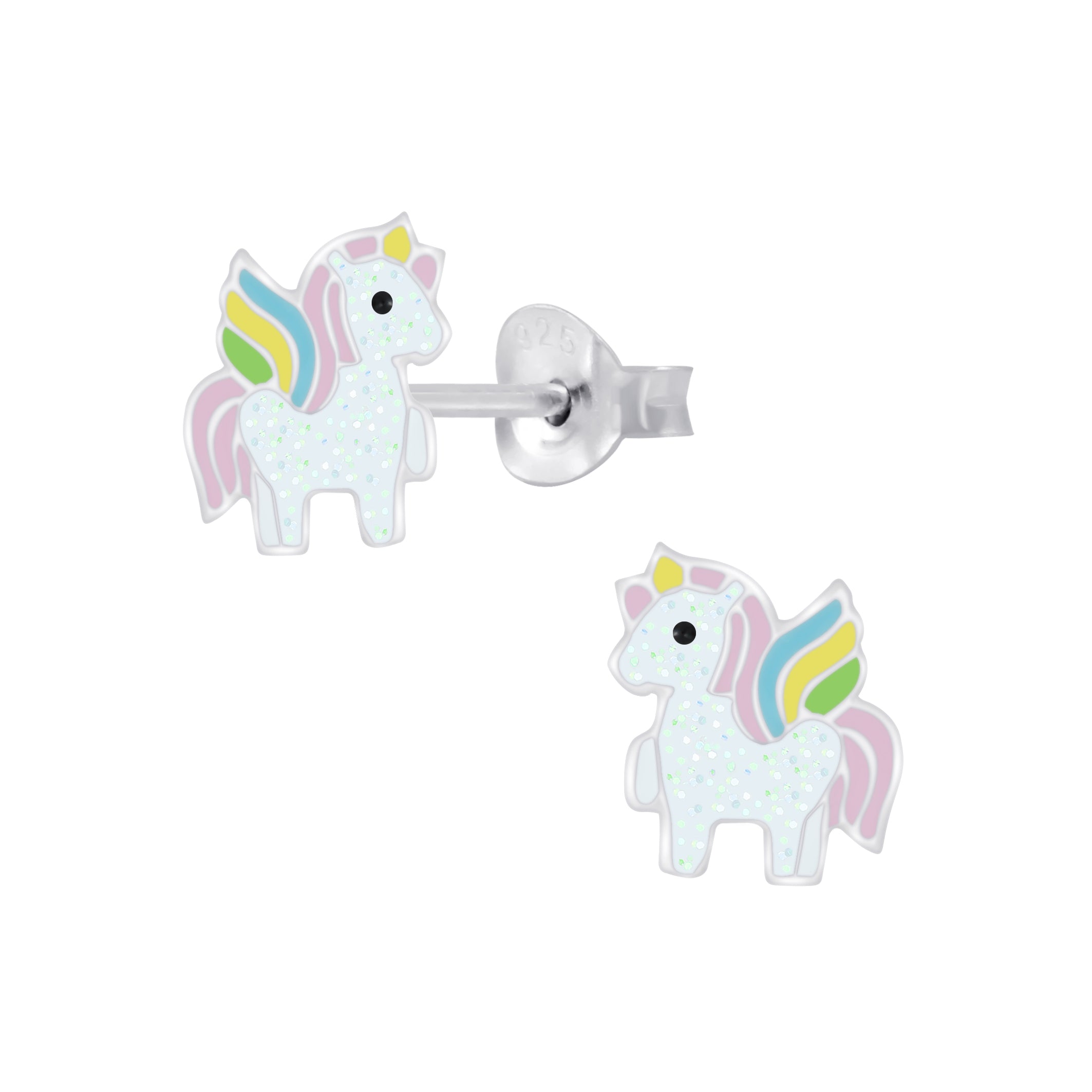 Bidstrup Sølv Børne Ørering med Enhjørning/Unicorn 10009298