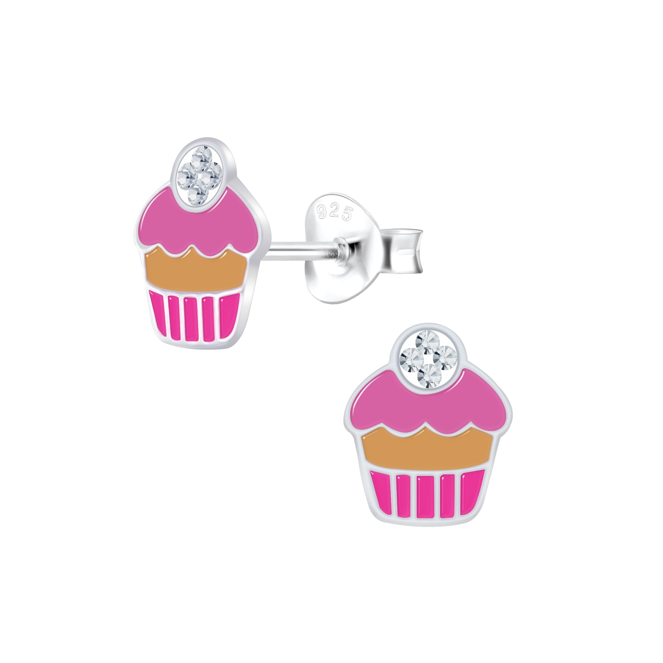 Bidstrup Sølv Børne Ørering med Cupcake 10009458