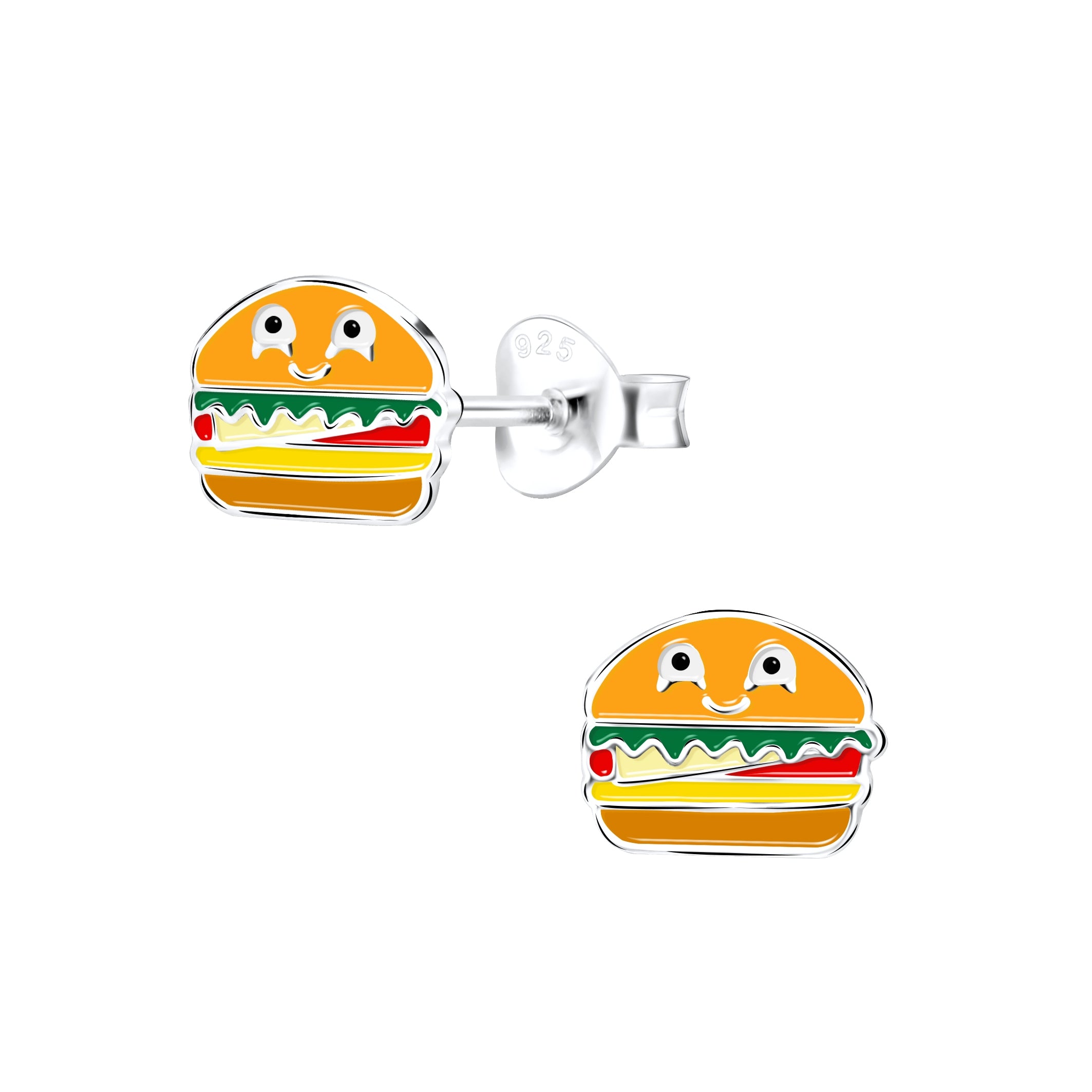 Bidstrup Sølv Børne Ørering med Burger 10012779