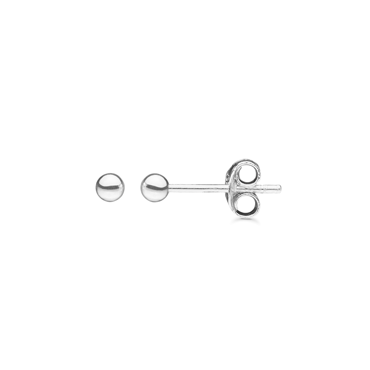 Støvring Design Sølv Kugle Ørestik 3mm 10103