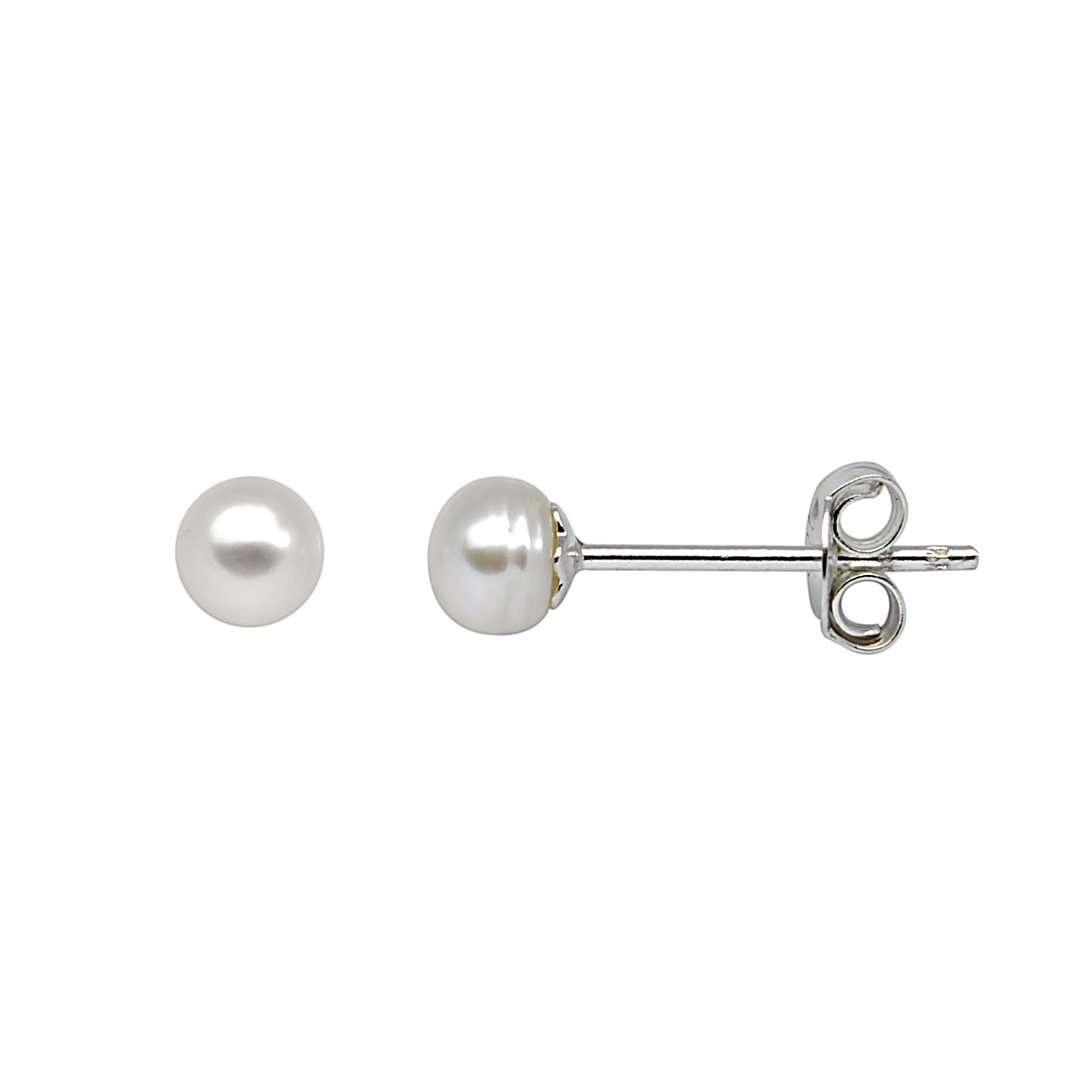 Støvring Design Sølv Ørestik med 4mm Hvid Ferskvandsperle 10148924