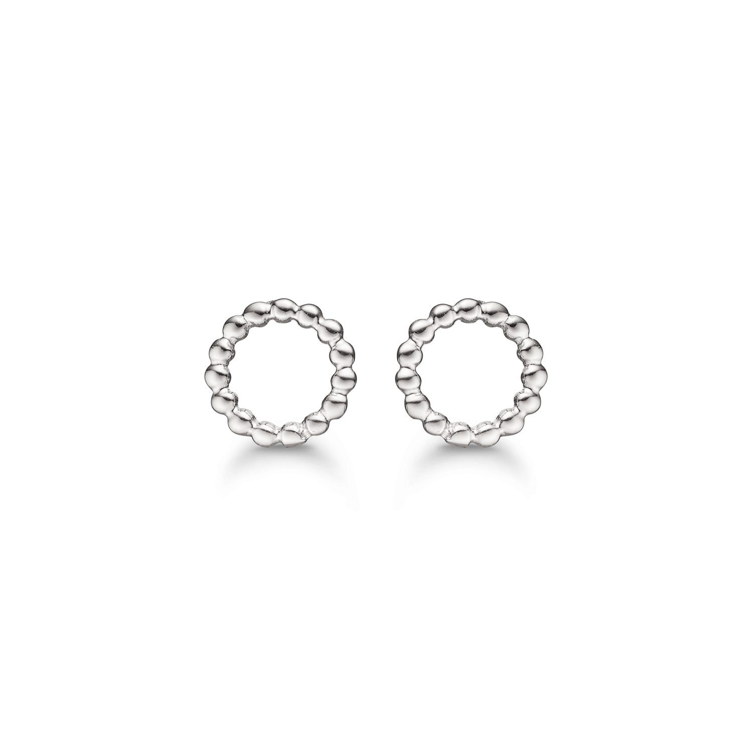 Støvring Design Rhodineret Sølv Prikket Cirkel Ørestik 10239973