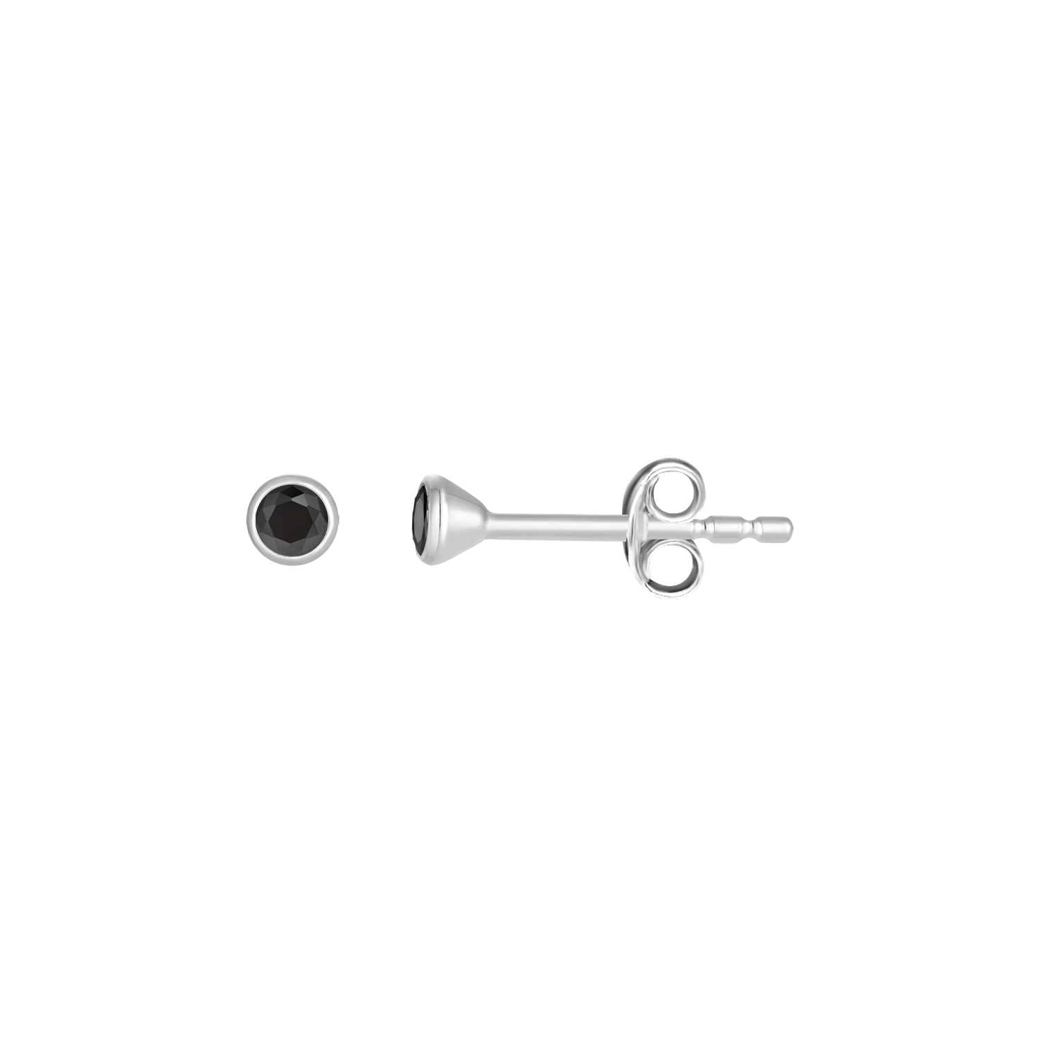 Støvring Design Sølv Ørestik med 3mm Sort Zirkonia 10248830