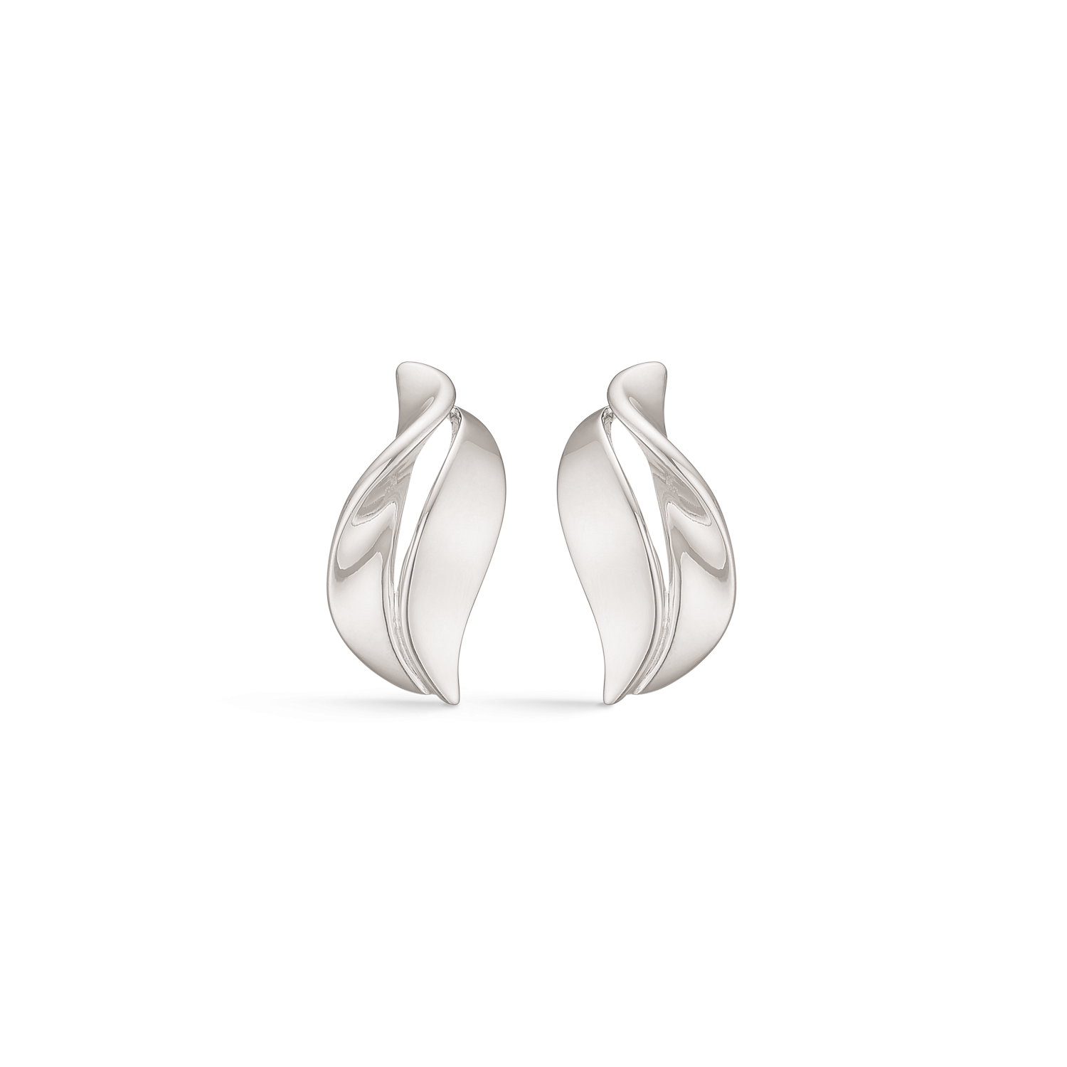 Støvring Design Rhodineret Sølv Ørestik med Blad 10254009