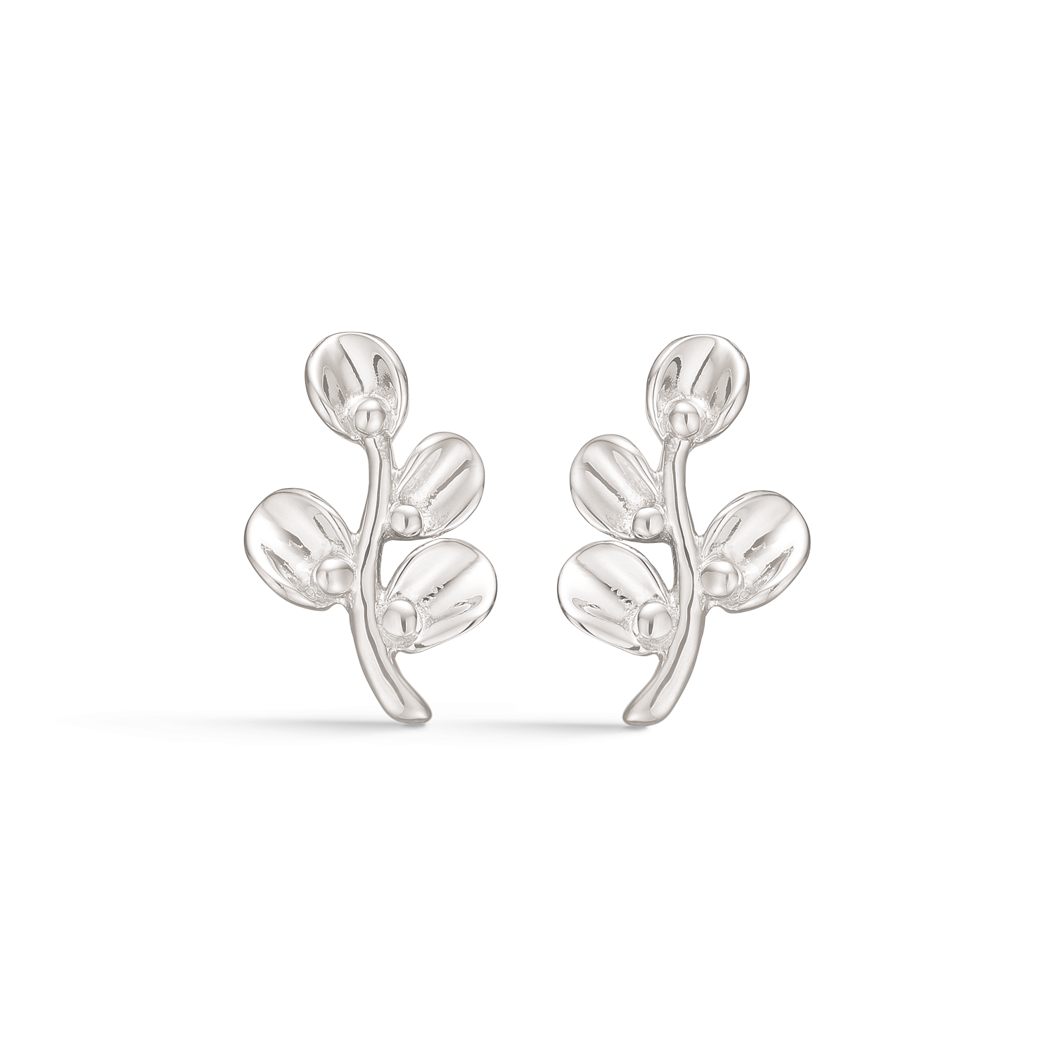 Støvring Design Rhodineret Sølv Ørestik med Blade 10254015