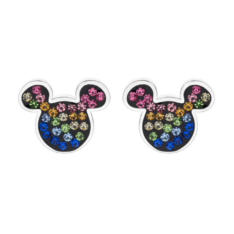 Disney Micky Mouse Ørestik i Sølv med Farvet Zirkonia 10333001