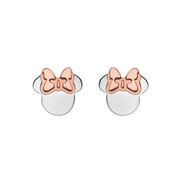 Disney Minnie Mouse Ørestik i Sølv med Rosa Sløjfe 10333994