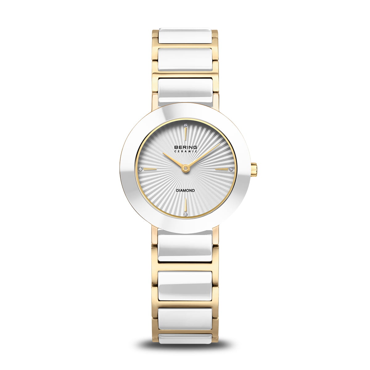 Bering Ceramic Dameur med 4 diamanter 11429-758