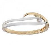 Nordahl Andersen 14kt hvidguld og guld ring med Diamant 116 201BR5