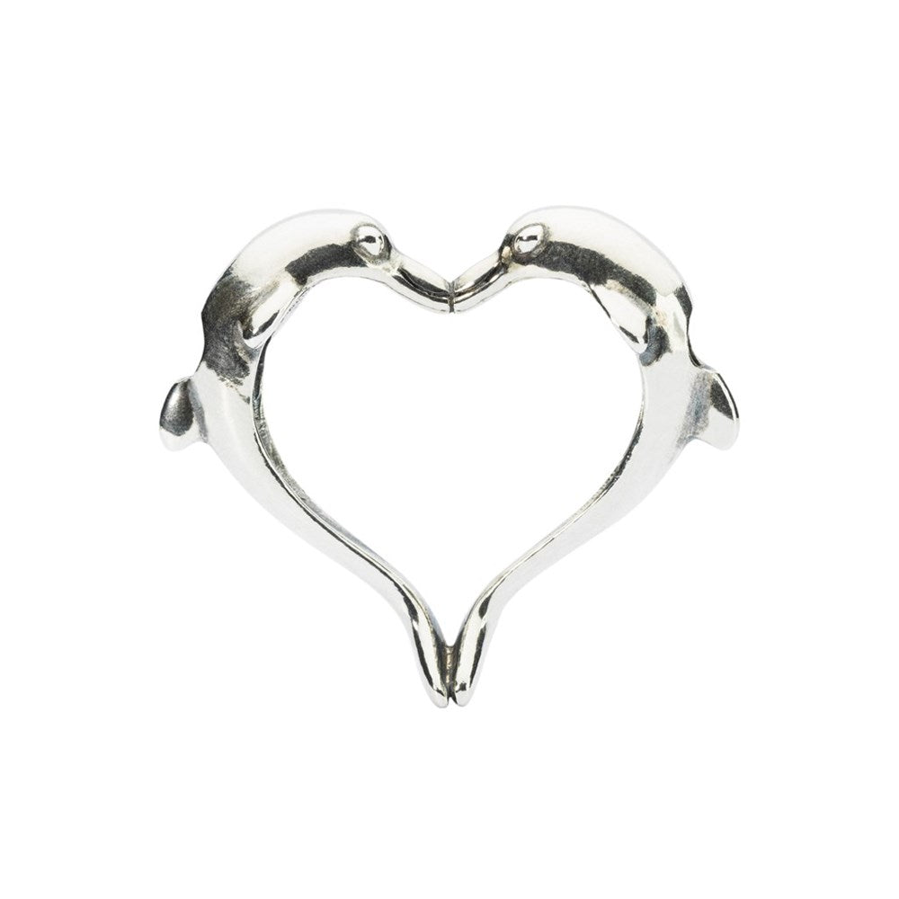 Trollbeads/Troldekugler Delfinhjerte vedhæng TAGPE-00019