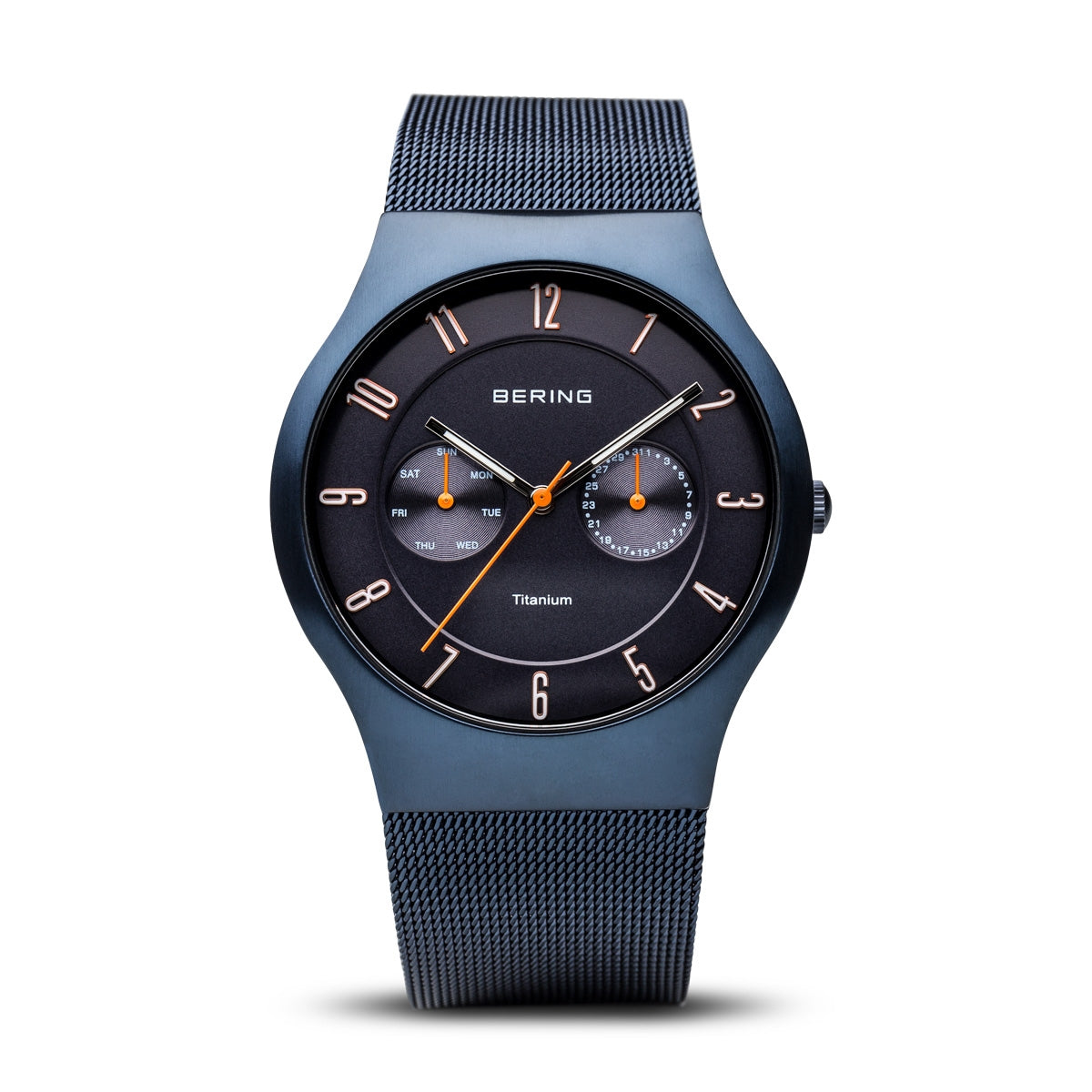Bering Titanium børstet blå 11939-393