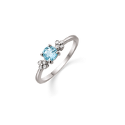 Støvring Design Sølv Ring med Zirkonia og Topas 12223609