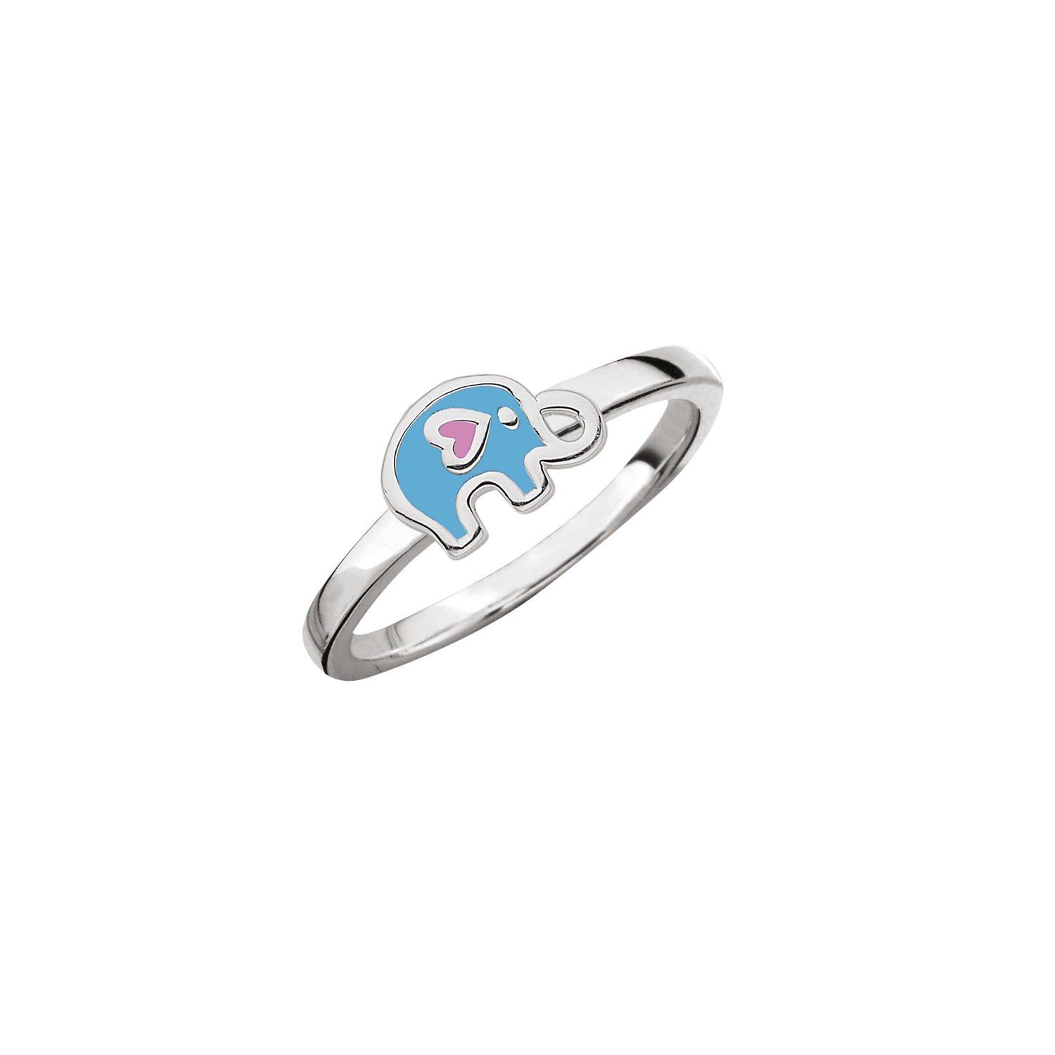 SmykkeLine Elefant Ring i Blå 12223616