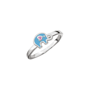 SmykkeLine Elefant Ring i Blå 12223616