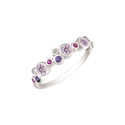 Støvring Design Sølv Ring med Rød, Pink, Lilla og Hvide Zirkonia 12237052