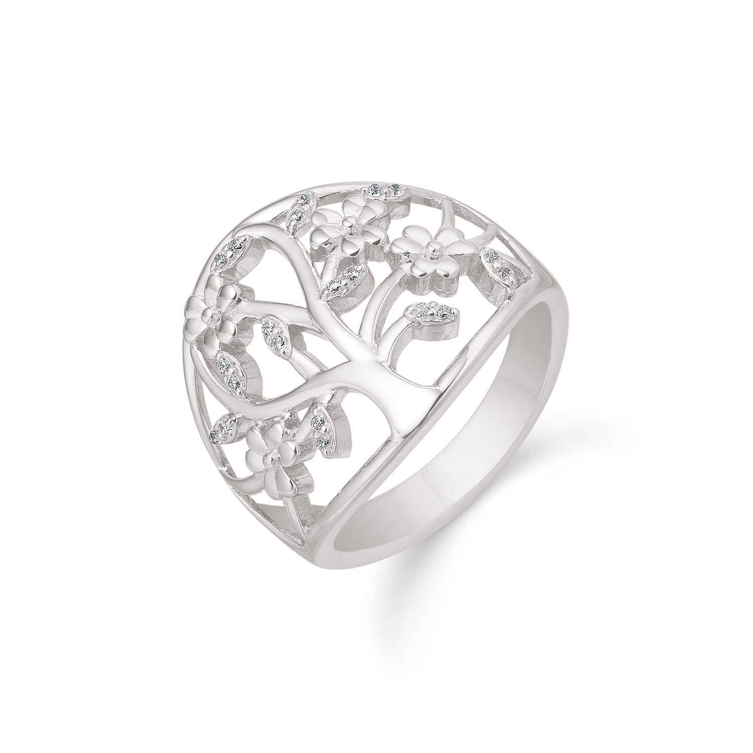 Støvring Design Sølv Ring med Livets Træ 12249042