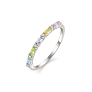 Støvring Design Sølv Ring med Farvet Zirkonia 12249048