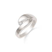 Støvring Design Rhodineret Sølv Ring med Zirkonia 12254022