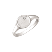 Støvring Design Sølv Ring med Mat Overflade og Zirkonia 12323031