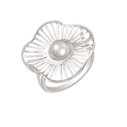 Støvring Design Sølv Ring med Ferskvandsperle 12323045