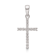 Støvring Design Sølv Kors Vedhæng med Zirkonia 17x12mm 14239910