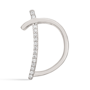 Støvring Design Sølv Bogstav D Vedhæng med Zirkonia 14337D
