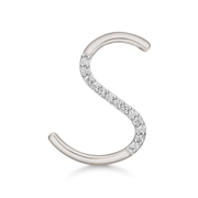Støvring Design Sølv Bogstav S Vedhæng med Zirkonia 14337S