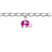 SmykkeLine Elefant Armbånd i Pink 15023316