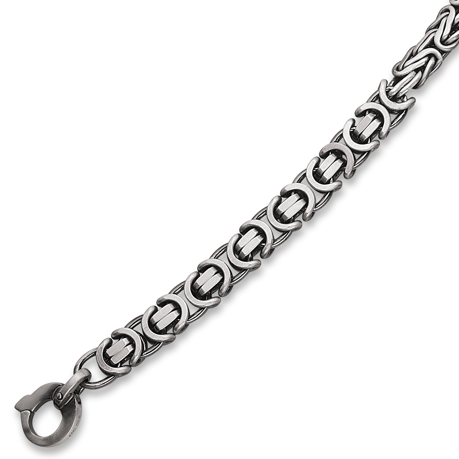 Støvring Design Sølv sort rhodineret flad kongekæde i 21cm 15163964