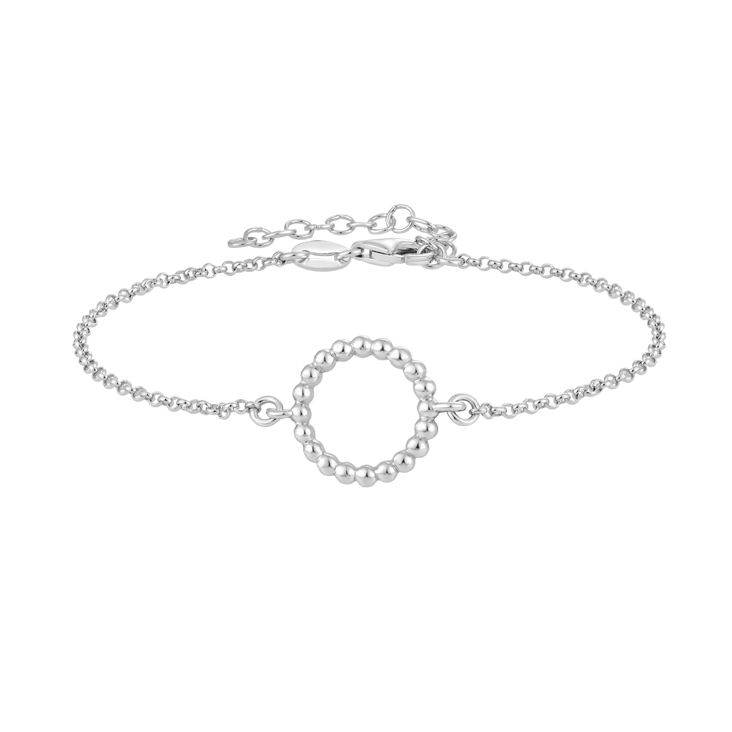 Støvring Design Rhodineret Sølv Prikket Cirkel Armbånd 15190063