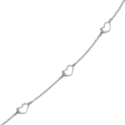 Støvring Design Rhodineret Sølv Armbånd med 3 Love Hjerter 15190768