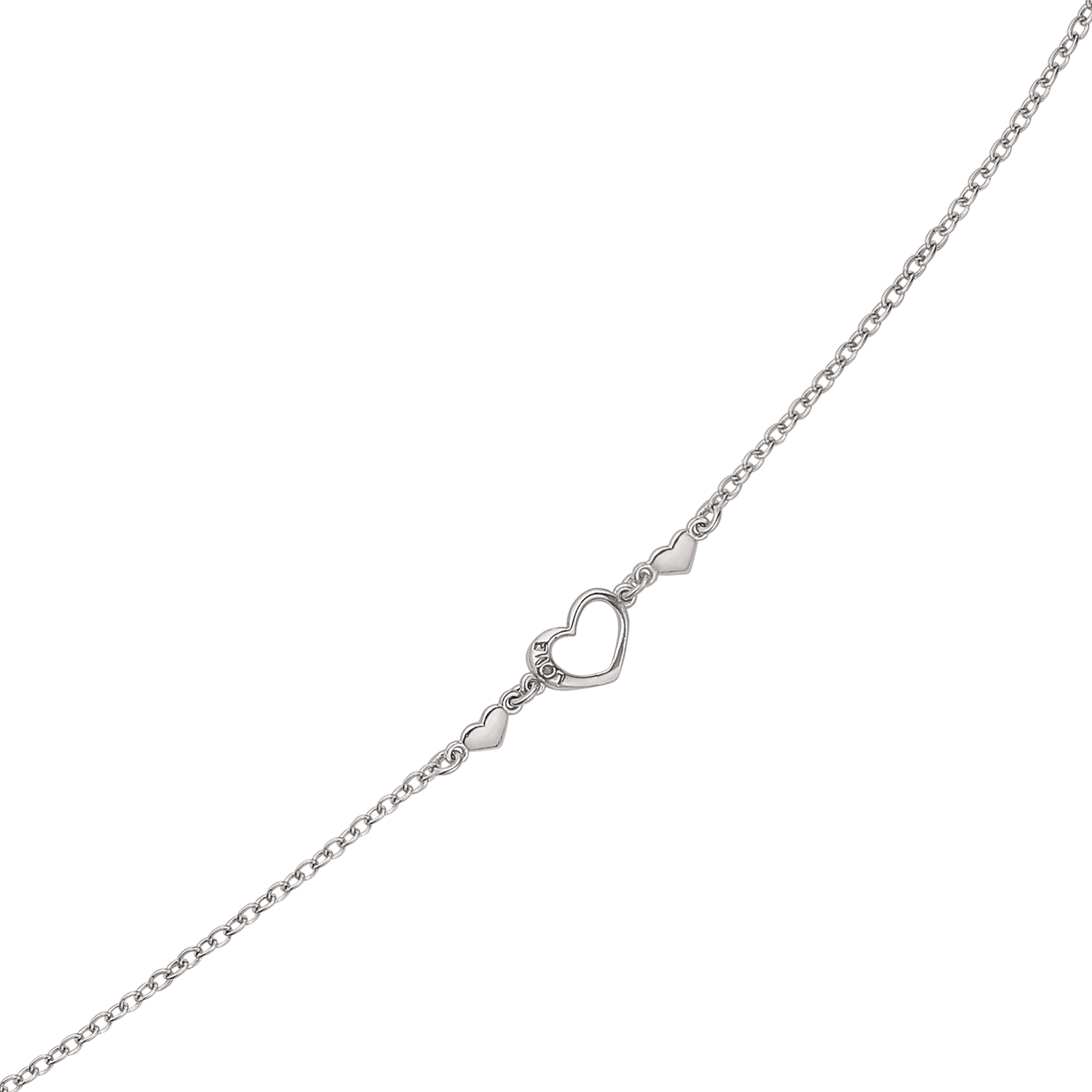 Støvring Design Rhodineret Sølv Armbånd med Hjerter 15190771