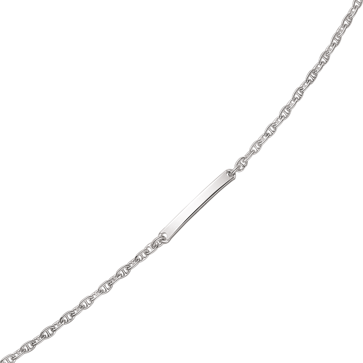 Støvring Design Sølv Anchor chain med plade 17+4cm 15190777