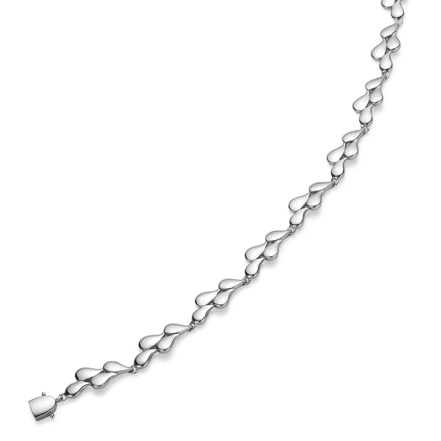 Støvring Design Sølv armbånd med skæve dråber 15223596