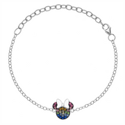 Disney Minnie Mouse Armbånd i Sølv med Farvet Zirkonia 15333002