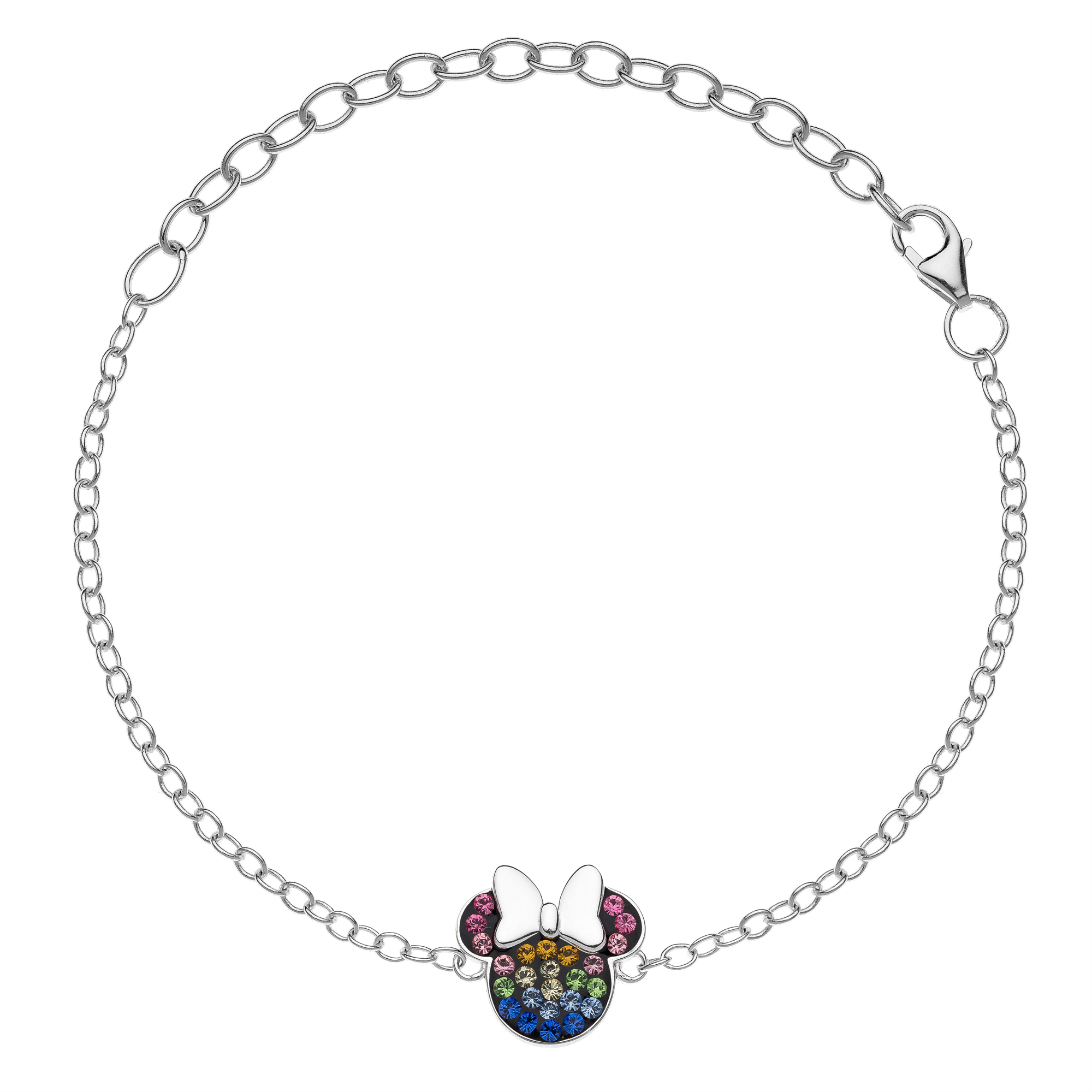 Disney Minnie Mouse Armbånd i Sølv med Farvet Zirkonia 15333002