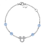 Disney Micky Mouse Armbånd med Blå Krystaller 15333021