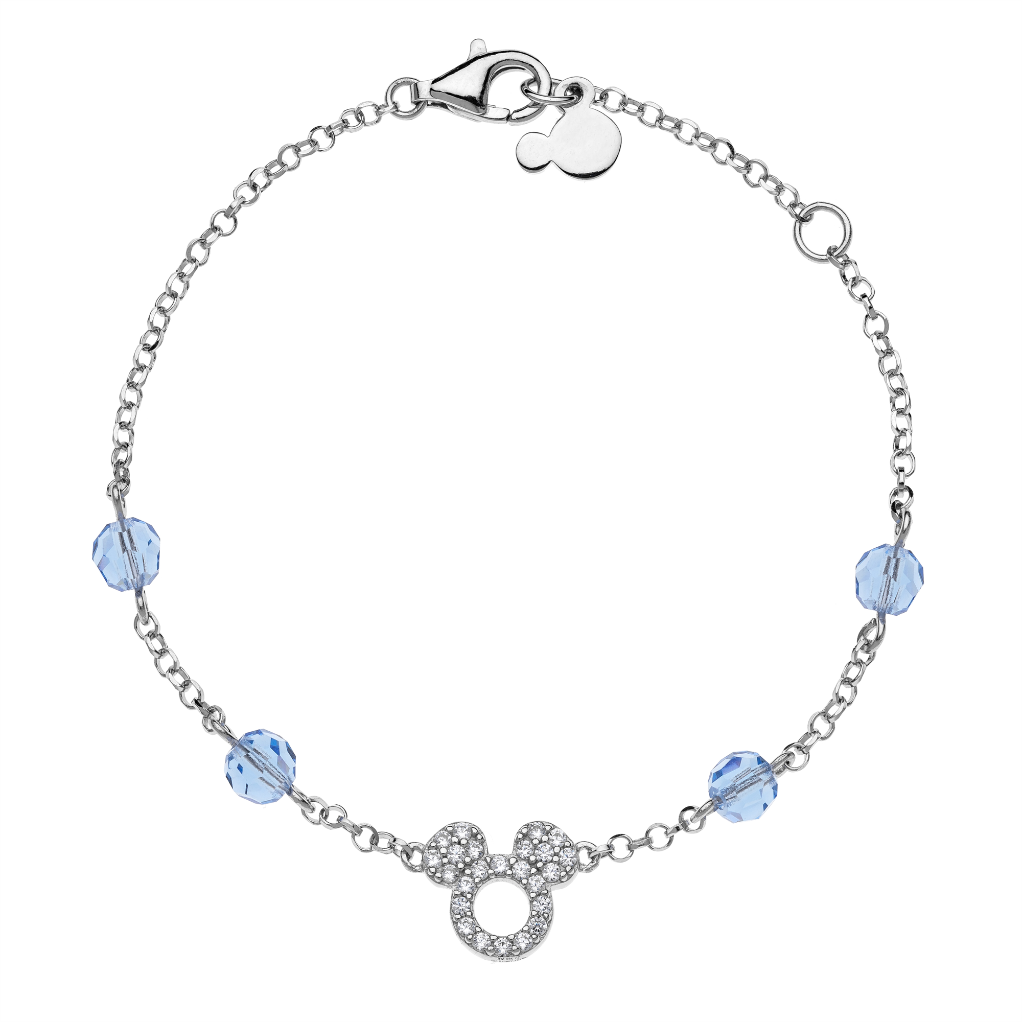 Disney Micky Mouse Armbånd med Blå Krystaller 15333021