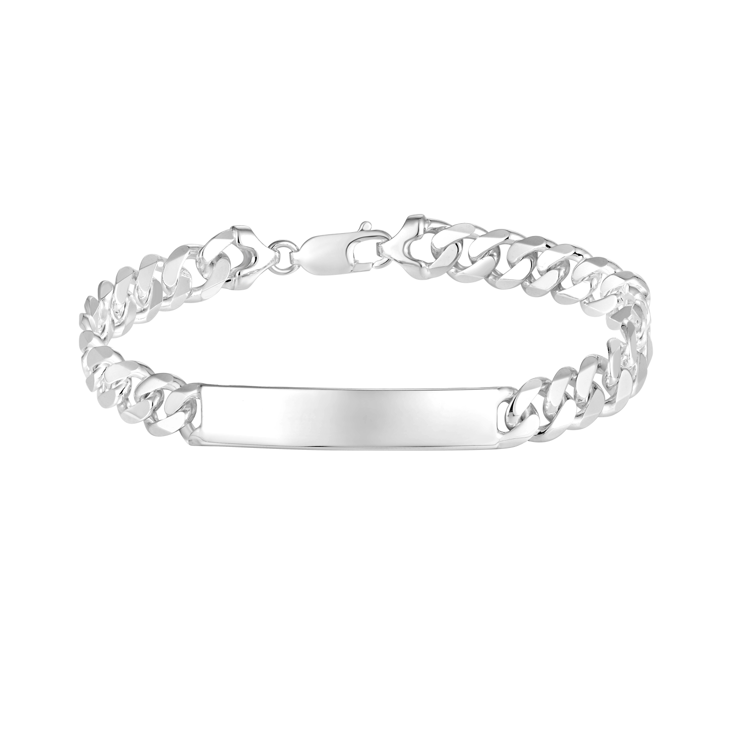 Støvring Design Sølv Panser Armbånd med Plade 18cm 15518