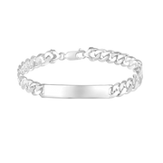 Støvring Design Sølv Panser Armbånd med Plade 18cm 15518