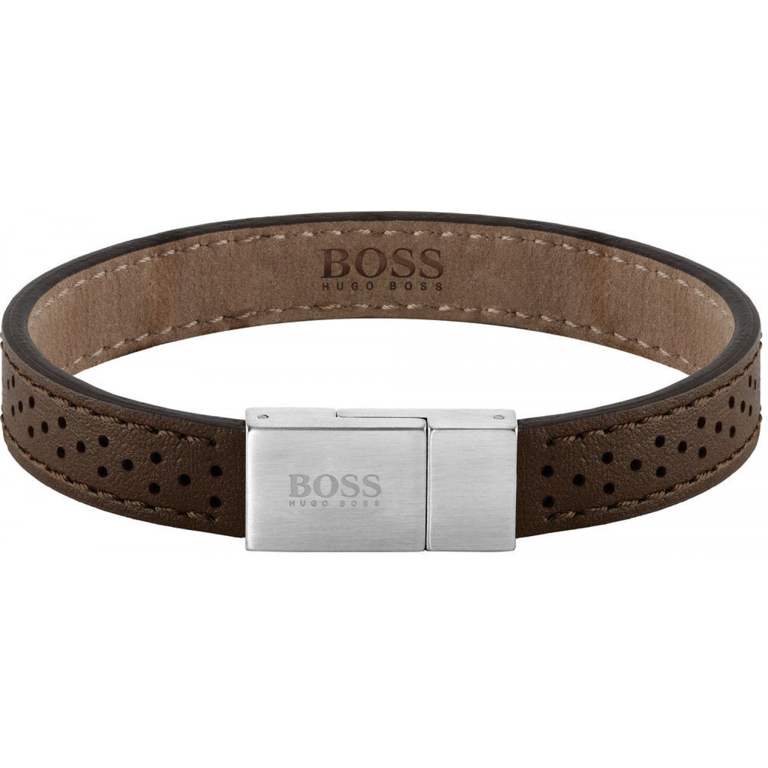 BOSS Jewels Essentials Læderarmbånd 20cm 1580034M