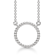 Støvring Design Lang Rhodineret Sølv Prikket Cirkel Collier 16190063