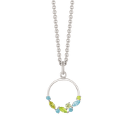 Støvring Design Sølv Halskæde med Synt. Peridoter, Topaser og Citriner 16237053