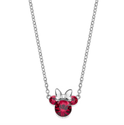 Disney Minnie Mouse Ørestik i Sølv med Rød Zirkonia Sten 16333008